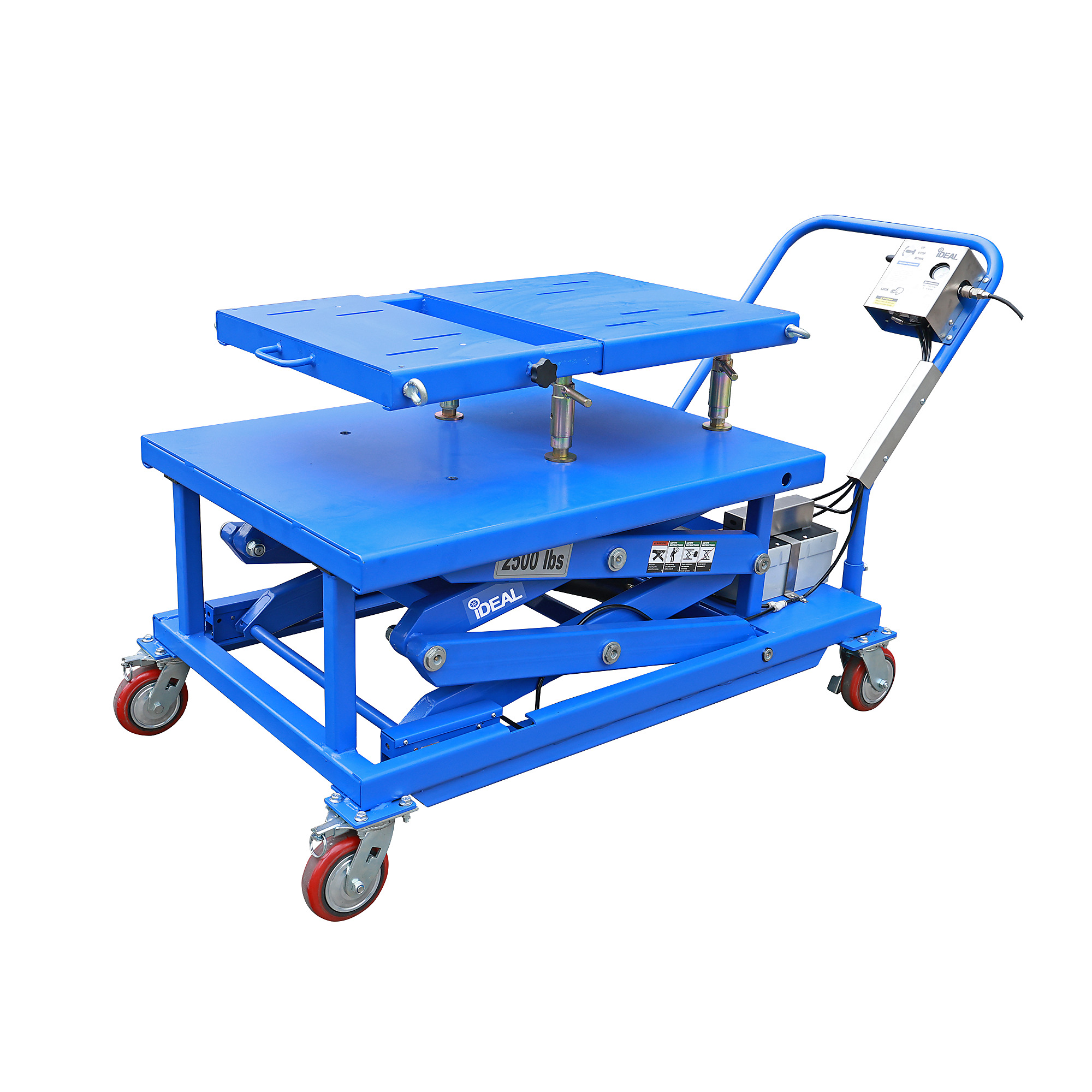 iDEAL by Tuxedo, 2500lbs Powertrain Platform Lift Table, Capacity 2500 lb, Lowered Height 35 in, Raised Height 72 in, Model# LT-PT2500AH-X